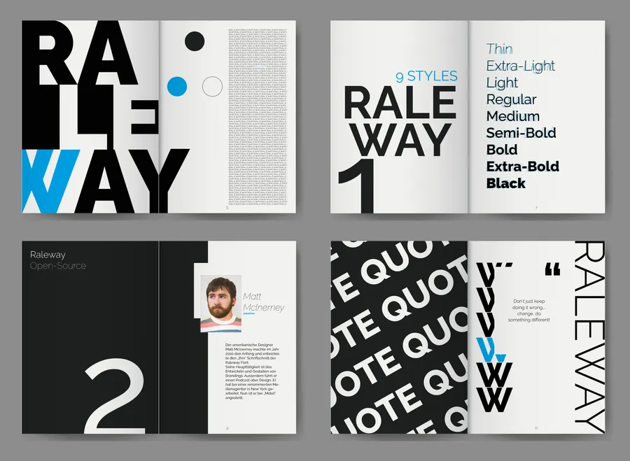Raleway Kompendium – Editorial · Typografie